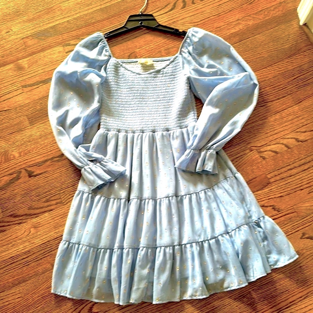 Fall dress - Sparkle Ruffled Dress -  Junior XS smocked dress
